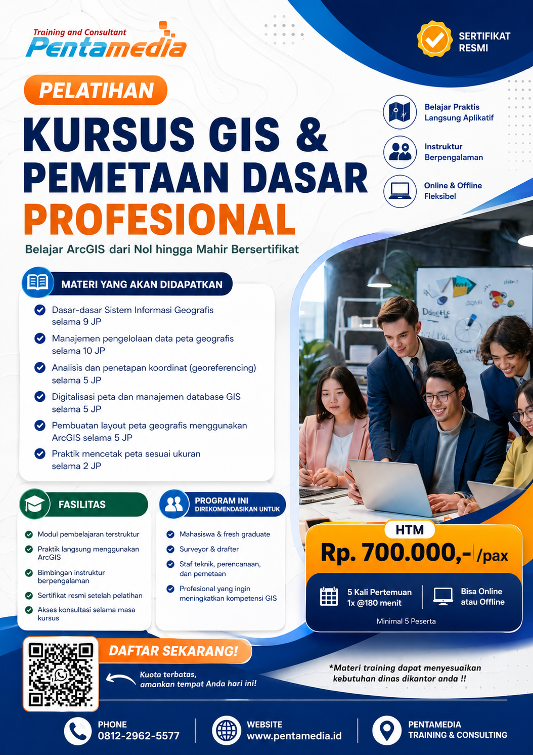 Pelatihan Kursus GIS, Pemetaan & Digitasi Dasar Profesional Bersertifikat